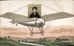 CPA Enfant Avion
