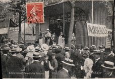 VINTAGE POSTCARD Fun fair Parades of the fighters Lutte Marseilles TOP