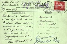 VINTAGE POSTCARD Vichy the swings Children