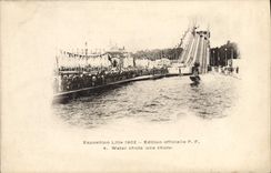 VINTAGE POSTCARD Fun fair Fair Lille 1902 Toilets falls