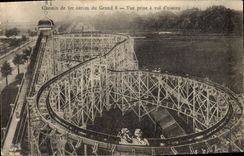 VINTAGE POSTCARD Fun fair Chemin de air iron from large the 8 Seen from as the crow flies