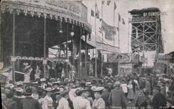 VINTAGE POSTCARD Fun fair a corner of festival