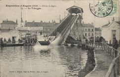 CPA Fete Foraine Exposition d'Angers 1906 Le toboggan 