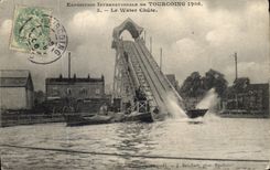 CPA Fete Foraine Exposition internationale de Tourcoing 1906 Le water chute 