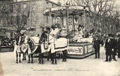 VINTAGE POSTCARD Fun fair Aix in Provence Carnival Each one its turn