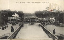 VINTAGE POSTCARD Fun fair Celebrates of Saint cloud View of the lawn