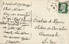 Barco de la POSTAL de la VENDIMIA del pecado de Dieppe el canal y la vuelta de los embarcaderos del pecado