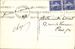 VINTAGE POSTCARD Boat of Agay sin View taken of the port