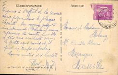 CPA Bateau de peche Trouville La reine des plages Le port 