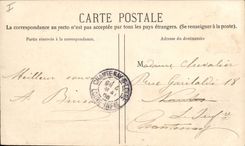 VINTAGE POSTCARD Boat of Bordeaux sin the footbridge