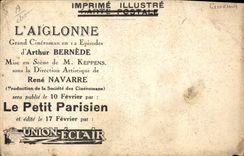 VINTAGE POSTCARD Napoleon History the 1st aiglonne Cineroman Arthur Bernede Rene Navarre the Small Parisian one