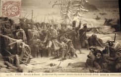 VINTAGE POSTCARD Histoire Napoleon 1st Yvon Retraite of Russia the Ney marshal supports the arrear keeps Russia Versailles