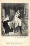 VINTAGE POSTCARD Histoire Napoleon 1st Good-bye of Napoleon has his wife and her son