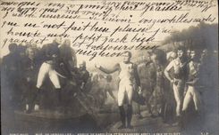 VINTAGE POSTCARD Napoleon History 1st Museum of Versailles Good-byes of Napoleon and Alexandre after the peace of Tilsitt