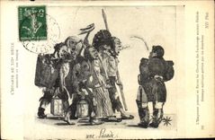 CPA Histoire Napoleon 1er L'empereur passant en revue les ouvriers des faubourgs anciens Federes