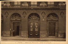 CPA Paris Hotel des Monnaies Detail de la facade