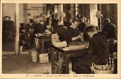 VINTAGE POSTCARD Paris Mint Room of checking