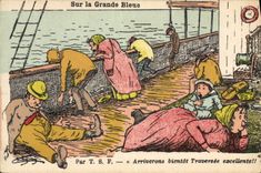 VINTAGE POSTCARD North Africa Fantasy Illustrator On the sea by TSF