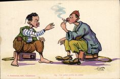 VINTAGE POSTCARD North Africa Fantasy Illustrator small profits of the trade