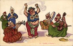 VINTAGE POSTCARD North Africa Fantasy Travadja Illustrator Moukere