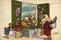 VINTAGE POSTCARD North Africa Fantasy Illustrator As Ti want