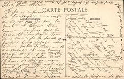 VINTAGE POSTCARD Militaria With the camp the general one passes the inspection of the camp