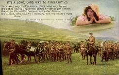 VINTAGE POSTCARD Militaria It' long S.A. way to Tipperary
