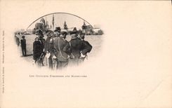 CPA Militaria Les officiers etrangers aux manoeuvres