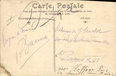 POSTAL Militaria Chartres de la VENDIMIA el districto el caballo de los caballos del canal de alimentación