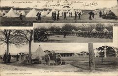 CPA Militaria Camp de Chalons Campement d'artillerie 