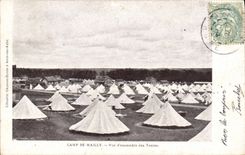 VINTAGE POSTCARD Militaria Camp of Mailly Overall picture of the tents