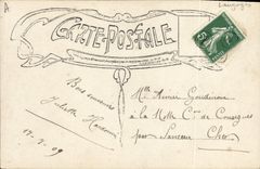 CPA Langage du timbre Semeuse 10c 
