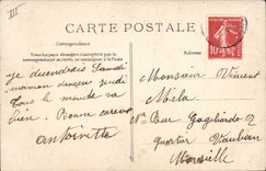 CPA Les timbres et leur langage Semeuse 