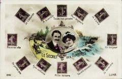 CPA Le secret des timbres 