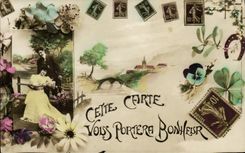 VINTAGE POSTCARD Sower 5c 1c