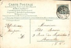 CPA Le langage des timbres Semeuse 10c 25c Ange