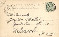 Niño del empleado de la oficina de correos del factor de la POSTAL de la VENDIMIA