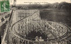 VINTAGE POSTCARD Fun fair Large 8 air Seen from as the crow flies