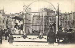 VINTAGE POSTCARD Fun fair Beautiful Carnival of Aix in Provence Menagerie Sea