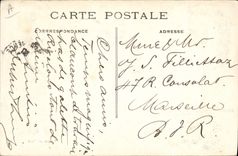 VINTAGE POSTCARD Fun fair 1912 Carnival of Aix Coffee Restoring Glacier