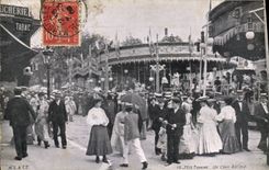 CPA Fete Foraine Un coin anime Chassures Paris Londres Rue de l'academie Marseille