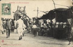 VINTAGE POSTCARD Fun fair Dimensions of Somalis Djibouti to the fair of the natives