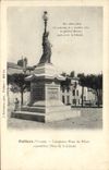 VINTAGE POSTCARD Statue of Poitiers Freedom the old place of the pilori today place of freedom