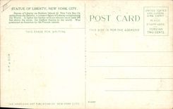 VINTAGE POSTCARD Statue of Freedom Rules off Liberty by night New York City