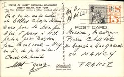 MODERN CARD Statue of Freedom Rules Liberty New York Liberty Island off