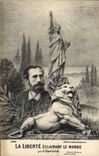 VINTAGE POSTCARD Statue of Freedom Freedom illuminant the world Bartholdi Lion