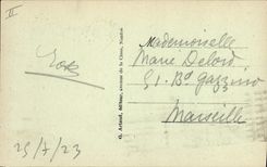 VINTAGE POSTCARD Boat of Toulon sin Mourillon the Miter