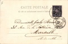 VINTAGE POSTCARD Boat of sin Cannes Unloading dock of the Small cross