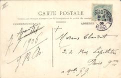 VINTAGE POSTCARD Boat of sin Sables d'Olonne Departure of the boats of sin