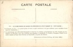 VINTAGE POSTCARD Napoleon History the 1st plum pudding in danger